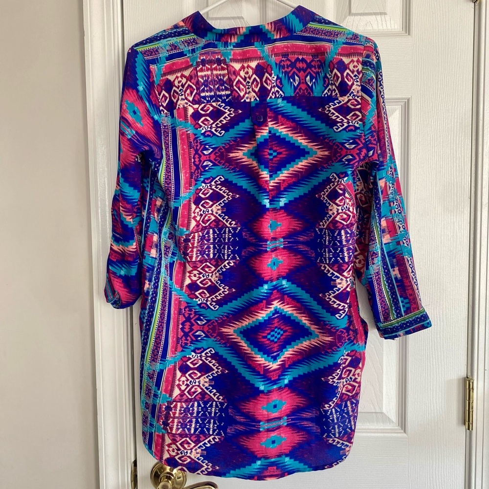 LIVE 4 TRUTH VIBRANT BOHO BUTTON FRONT BLOUSE - Picture 6 of 9